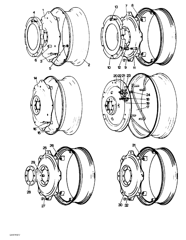 Схема запчастей Case IH 885N - (9-14) - REAR WHEELS AND BALLAST WEIGHTS (09) - CHASSIS/ATTACHMENTS