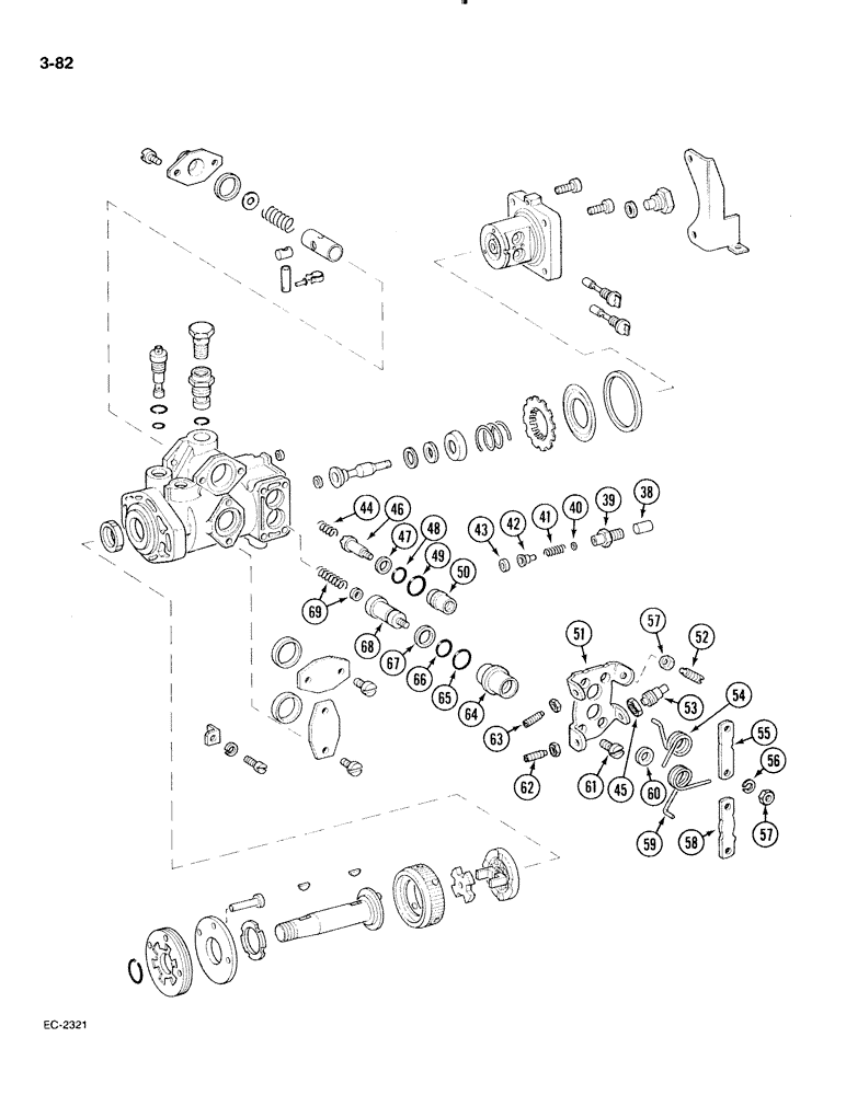 Схема запчастей Case IH 885 - (3-082) - FUEL INJECTION PUMP, V.A. (CONTD) (03) - FUEL SYSTEM