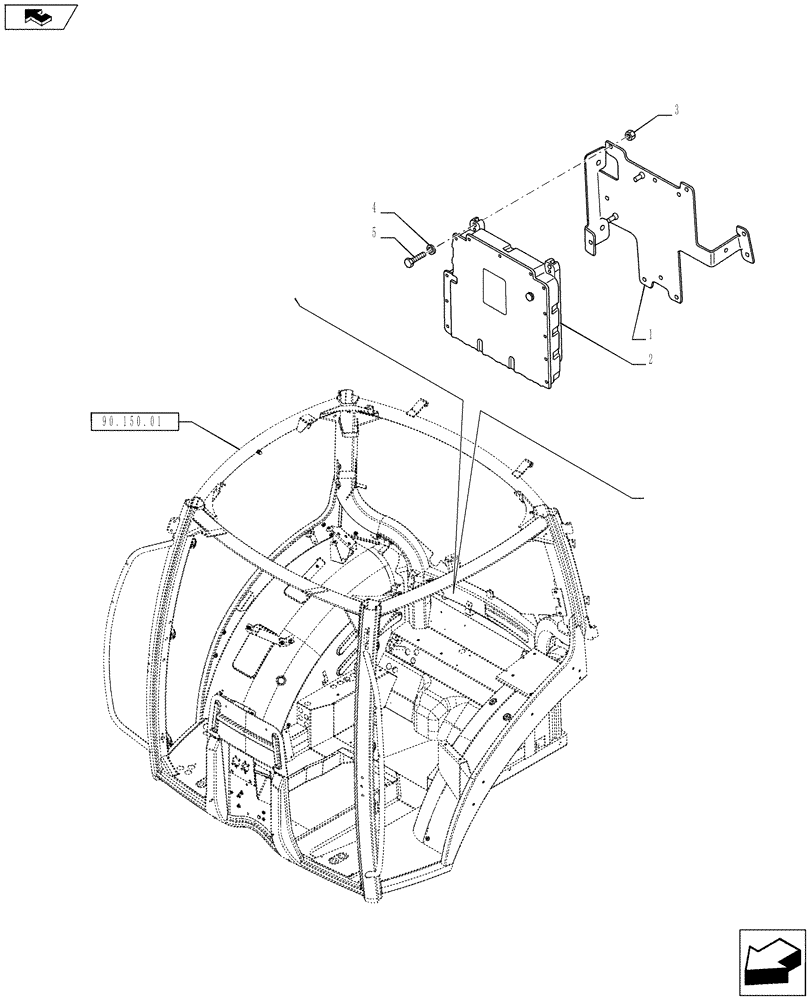 Схема запчастей Case IH PUMA 200 - (55.440.0201) - TRANSMISSION - ELECTRONIC CONTROL UNITS (55) - ELECTRICAL SYSTEMS