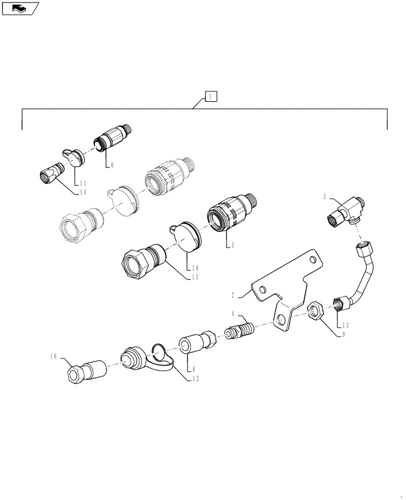Схема запчастей Case IH STEIGER 450 - (88.035.07) - DIA KIT, ADDITIONAL PRODUCTS - POWER BEYOND & MOTOR RETURN (88) - ACCESSORIES