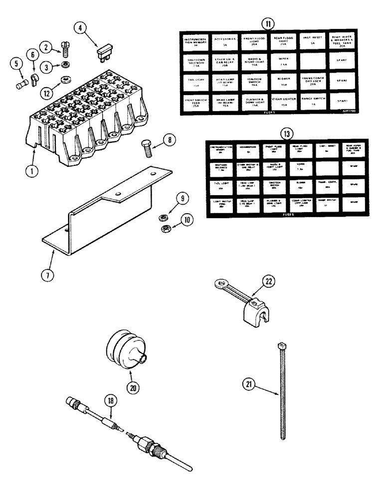 Схема запчастей Case IH 2394 - (4-06) - FUSES AND FUSE HOLDER (04) - ELECTRICAL SYSTEMS