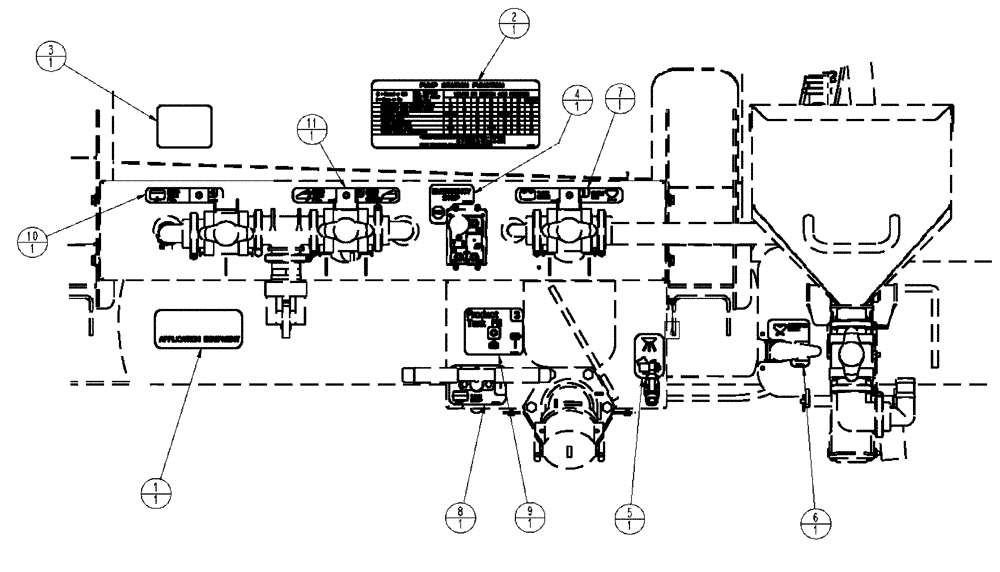 Схема запчастей Case IH SPX3320 - (10-001[01]) - APPLICATION GROUP (13) - DECALS