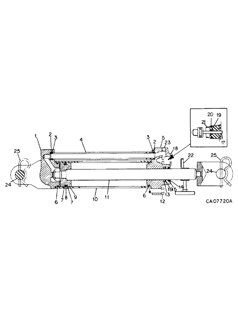 Схема запчастей Case IH 92 - (YB-34) - HYDRAULIC CYLINDER, 2-1/2 X 8 IN. DOUBLE ACTING 