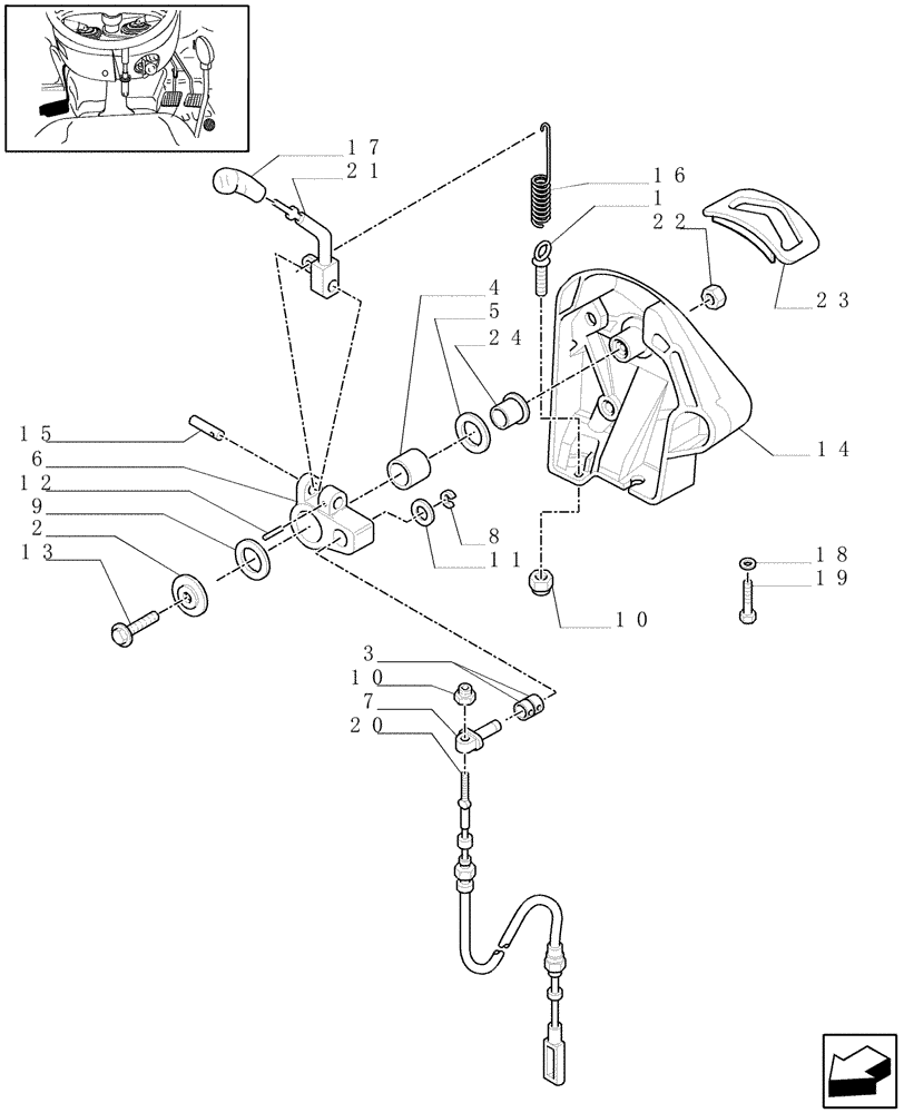 Схема запчастей Case IH JX1085C - (1.92.26[03]) - PTO CONTROLS (10) - OPERATORS PLATFORM/CAB