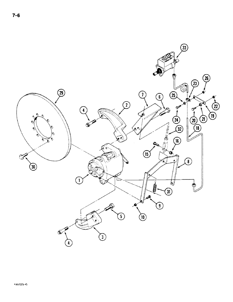 Схема запчастей Case IH 9170 - (7-06) - BRAKE SYSTEM (07) - BRAKES