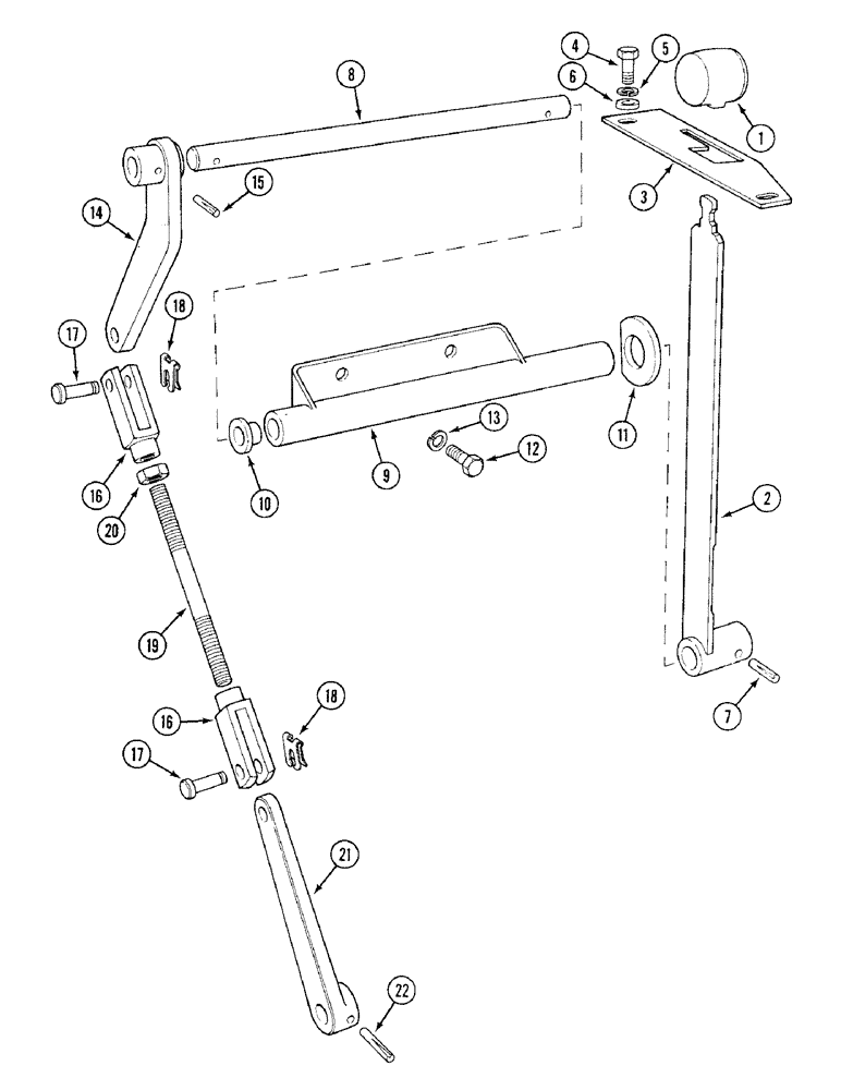 Схема запчастей Case IH 1394 - (6-270) - POWER TAKE-OFF CONTROL LEVER, TRACTORS WITH CAB (06) - POWER TRAIN