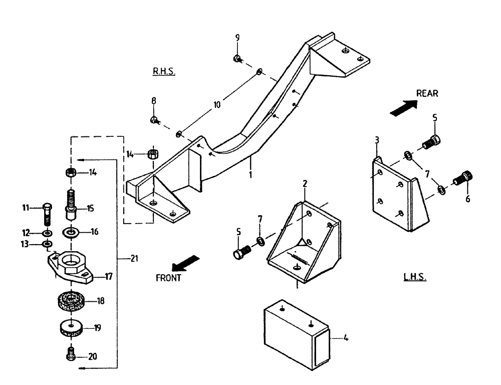 Схема запчастей Case IH 7700 - (C03-75) - ENGINE MOUNTS (L10), UP TO AND INCLUDING SERIAL #7917 Engine & Engine Attachments