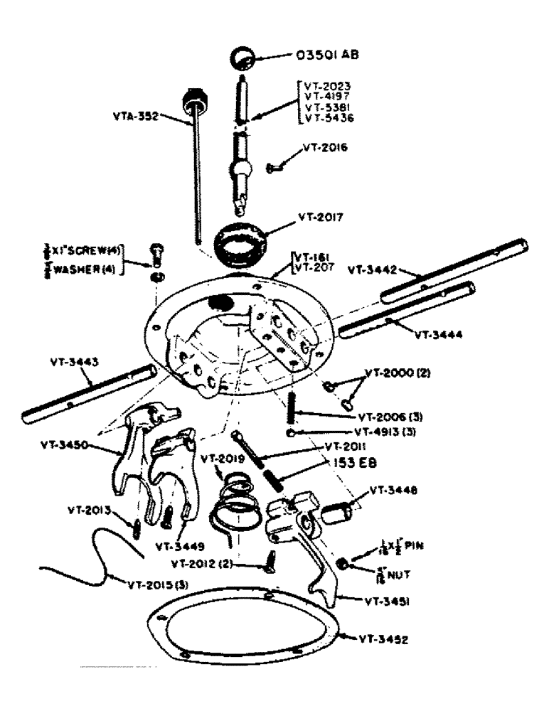 Схема запчастей Case IH VAC12-SERIES - (057) - GEAR SHIFT, VA, VA, VAO, VAH (06) - POWER TRAIN