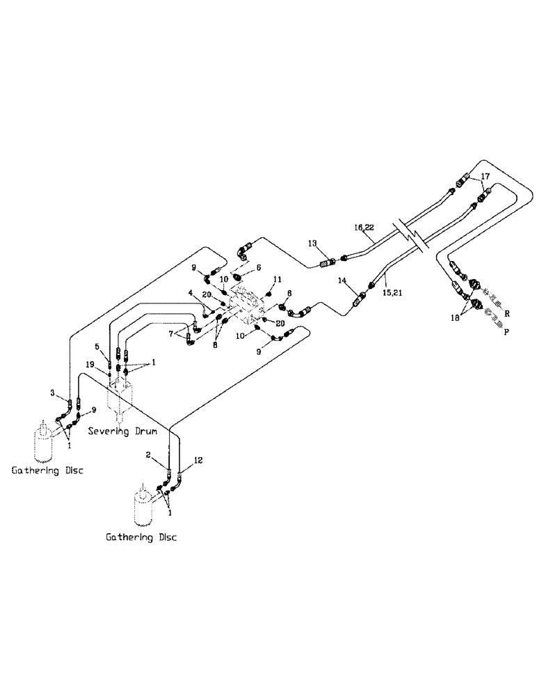 Схема запчастей Case IH 7000 - (B06-18) - HYDRAULIC CIRCUIT, STANDARD TOPPER Hydraulic Components & Circuits