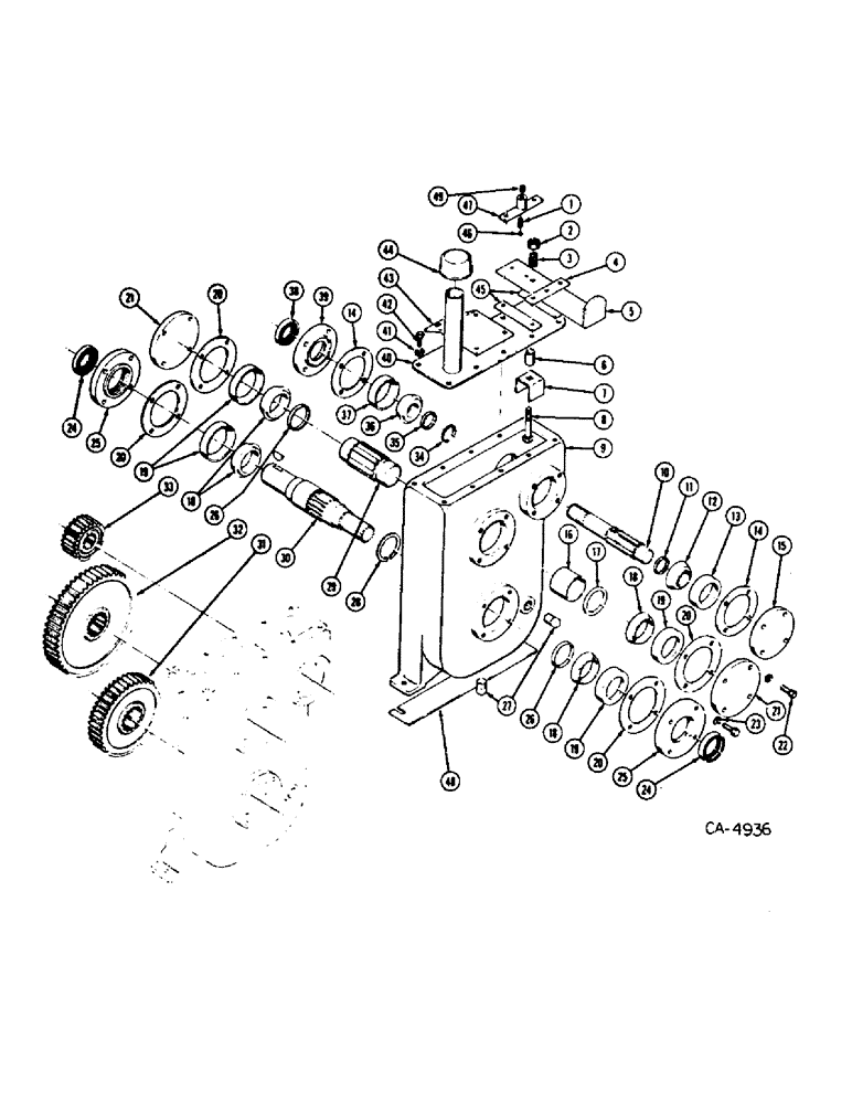 Схема запчастей Case IH 750 - (E-12) - GEAR BOX 