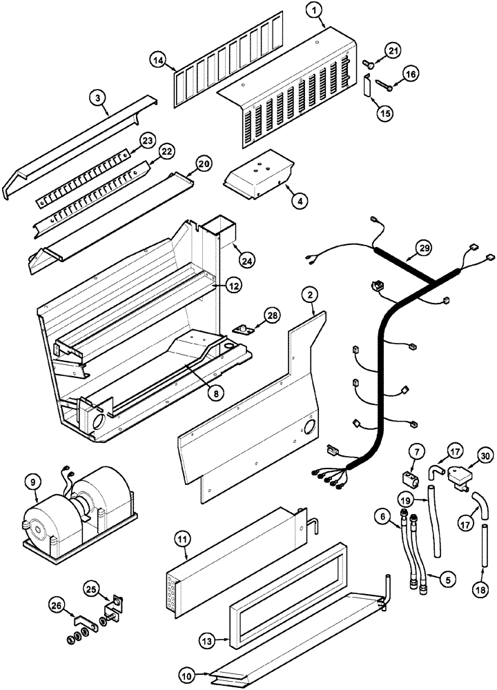 Схема запчастей Case IH CX70 - (09-42) - AIR CONDITIONING LP CAB (09) - CHASSIS/ATTACHMENTS