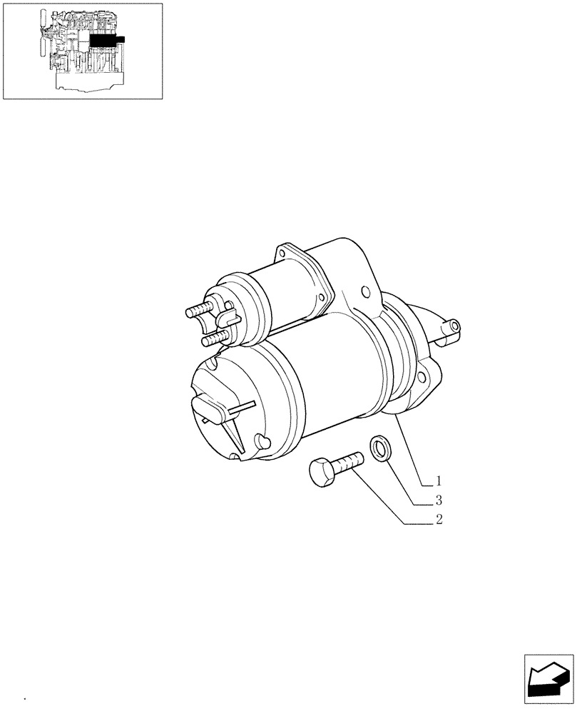 Схема запчастей Case IH 8045.05.406 - (0.36.0) - STARTER MOTOR (500378775) 