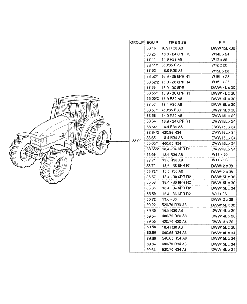 Схема запчастей Case IH JX1090U - (SEC. 11[02]) - TRACTION (00) - GENERAL