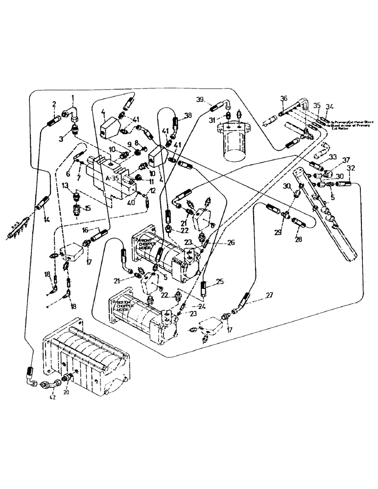 Схема запчастей Case IH 7000 - (B05-41) - HYDRAULICS, CIRCUIT, ROTARY CHOPPERS Hydraulic Components & Circuits