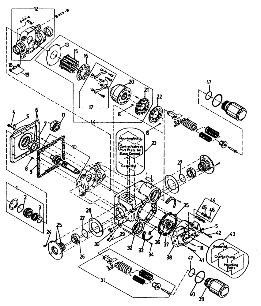 Схема запчастей Case IH 7700 - (B03[00A]) - HYDRAULIC PUMP {STANDARD TRANSMISSION} Hydraulic Components & Circuits