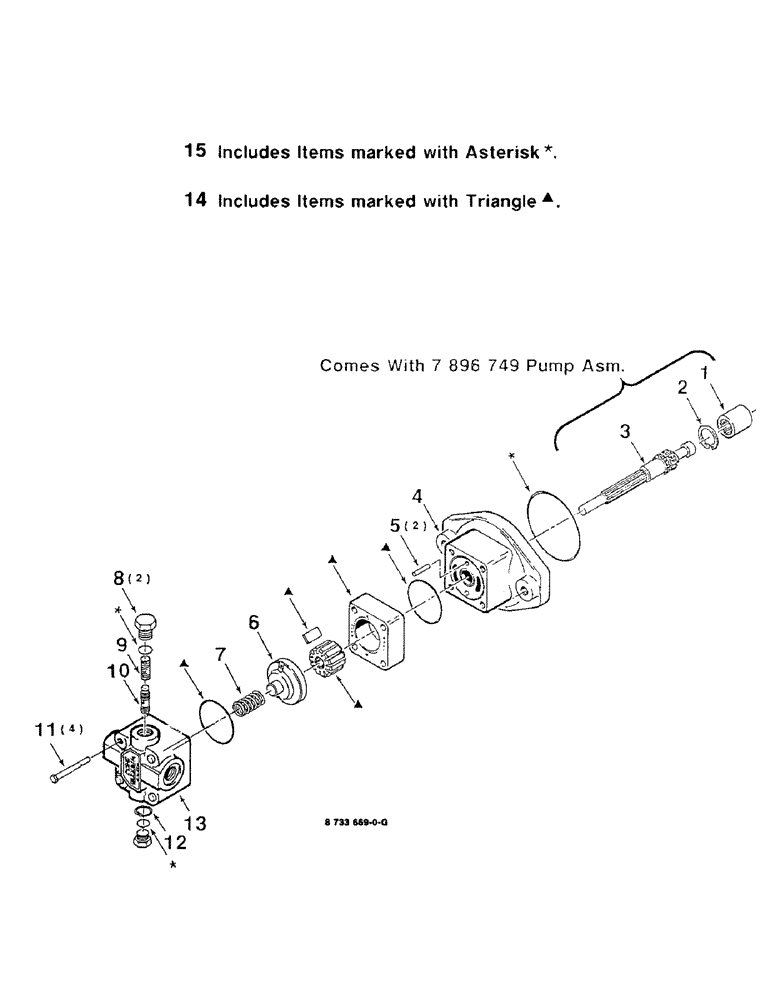 Схема запчастей Case IH 8850 - (08-46) - VANE PUMP ASSEMBLY, HYDROSTATIC TRANSMISSION, 8733669 VANE PUMP ASSEMBLY COMPLETE (08) - HYDRAULICS
