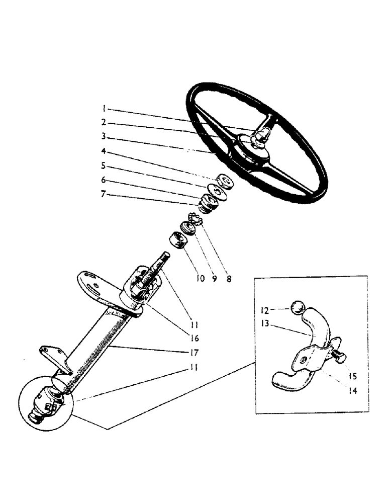 Схема запчастей Case IH 990B - (46) - STEERING WHEEL AND COLUMN Steering & Front Axle