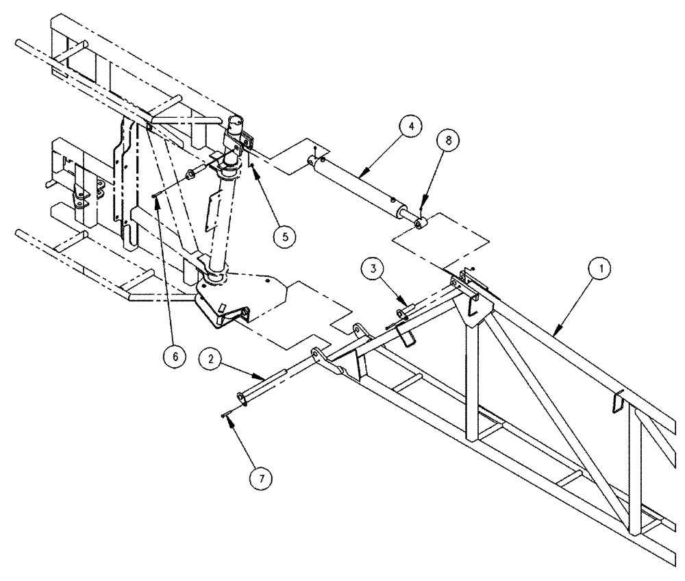 Схема запчастей Case IH SPX4260 - (08-004) - WING ASSEMBLY 60 (09) - BOOMS