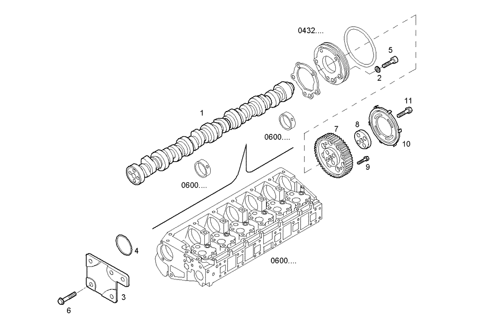 Схема запчастей Case IH F3BE0684J E902 - (1250.017) - TIMING PARTS 