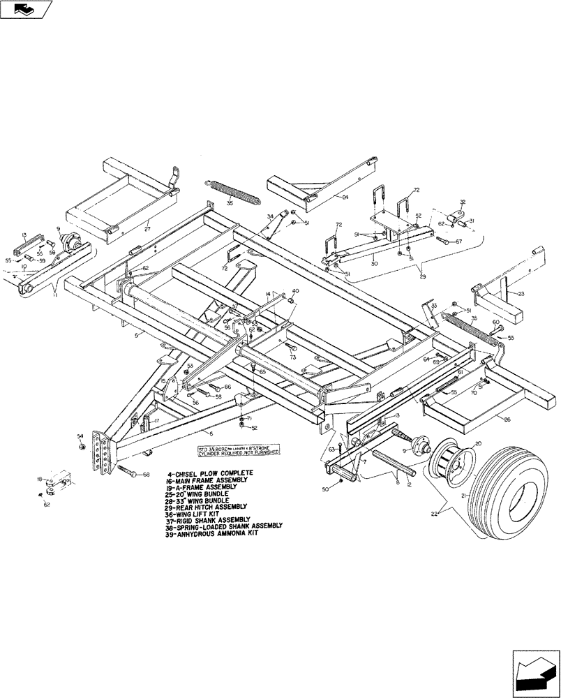 Схема запчастей Case IH CHIZZL CHAMP - (39.100.04) - C-32 CHIZL CHAMP ASSEMBLY (39) - FRAMES AND BALLASTING