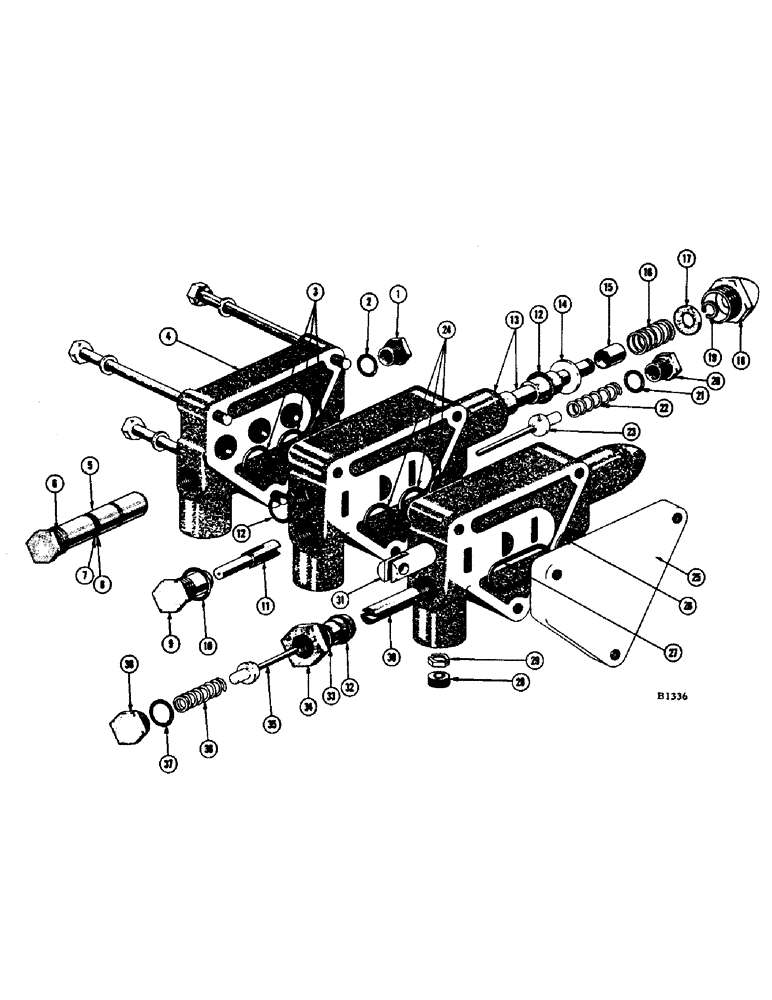 Схема запчастей Case IH 1060 - (260) - F87181 VALVE, SERIAL NUMBER 8311400 AND AFTER, PORT PLATE ASSEMBLY (35) - HYDRAULIC SYSTEMS