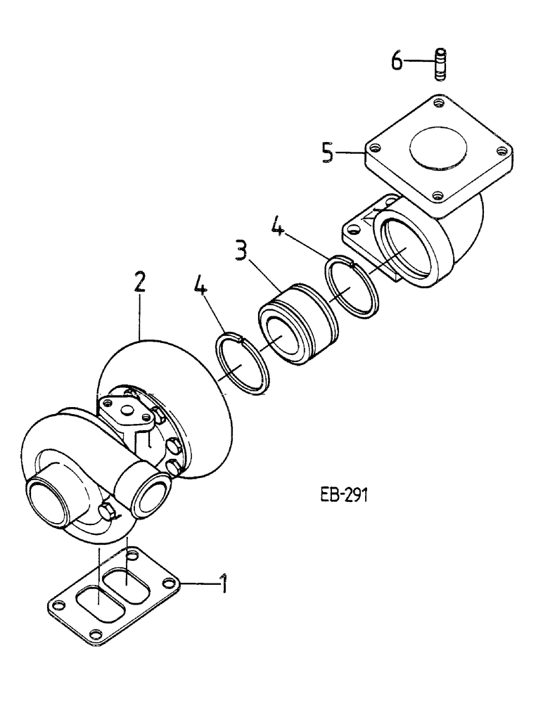 Схема запчастей Case IH D-155 - (15-09) - TURBOCHARGER, B 