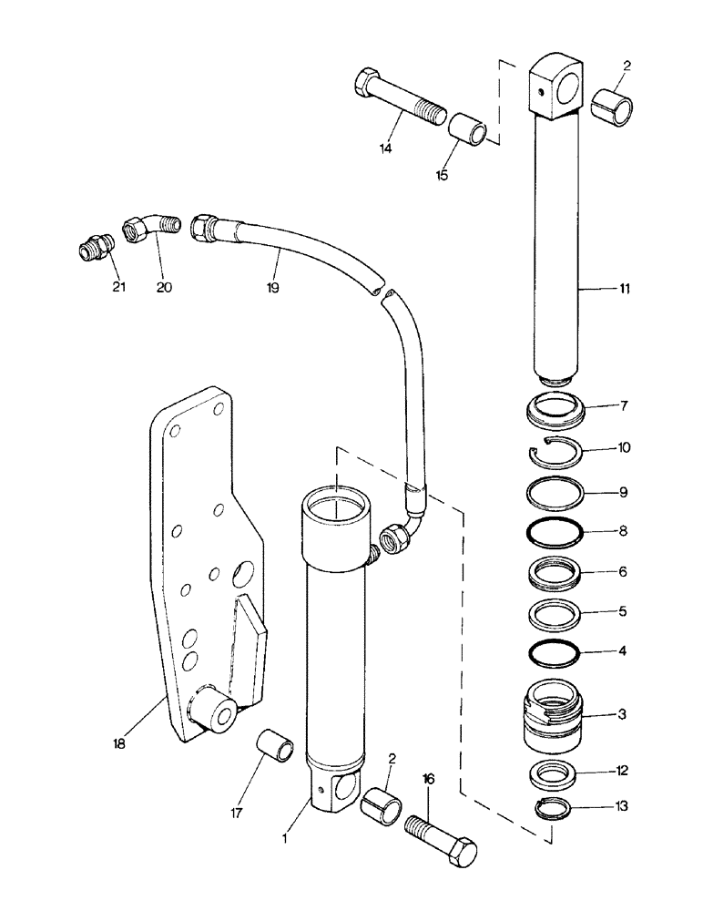 Схема запчастей Case IH 990 - (E13-1) - SELECTAMATIC HYDRAULIC SYSTEM, LINKAGE SUPPORT RAM - U1616 (K930884) OPTIONAL EQUIPMENT (07) - HYDRAULIC SYSTEM