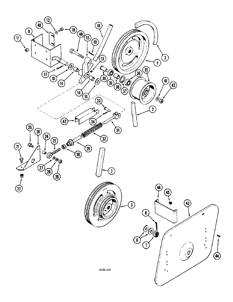 Схема запчастей Case IH 1660 - (9F-10) - STRAW CHOPPER DRIVE (19) - STRAW SPREADER & CHOPPER