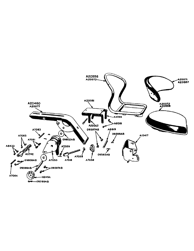 Схема запчастей Case IH 900 - (104) - CASE DELUXE SEAT, SERIAL NUMBER 8108408 AND AFTER (09) - CHASSIS