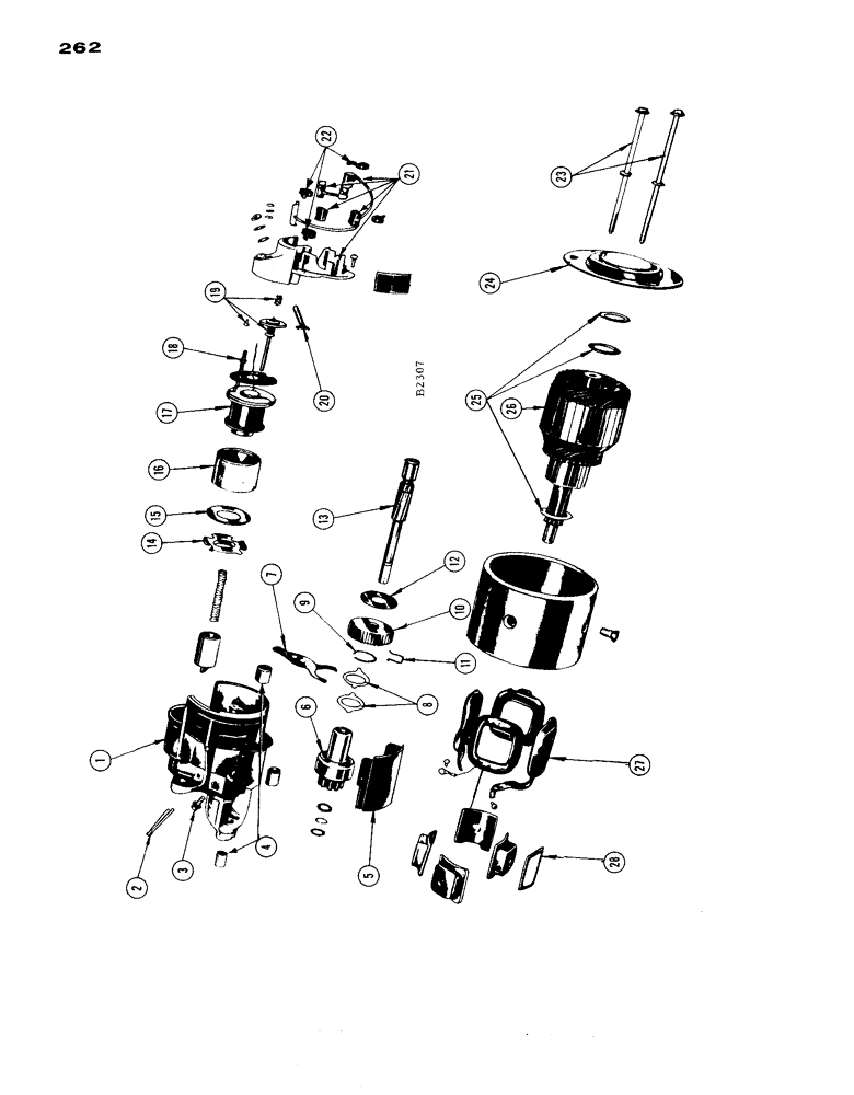 Схема запчастей Case IH 1660 - (262) - STARTING MOTOR (55) - ELECTRICAL SYSTEMS