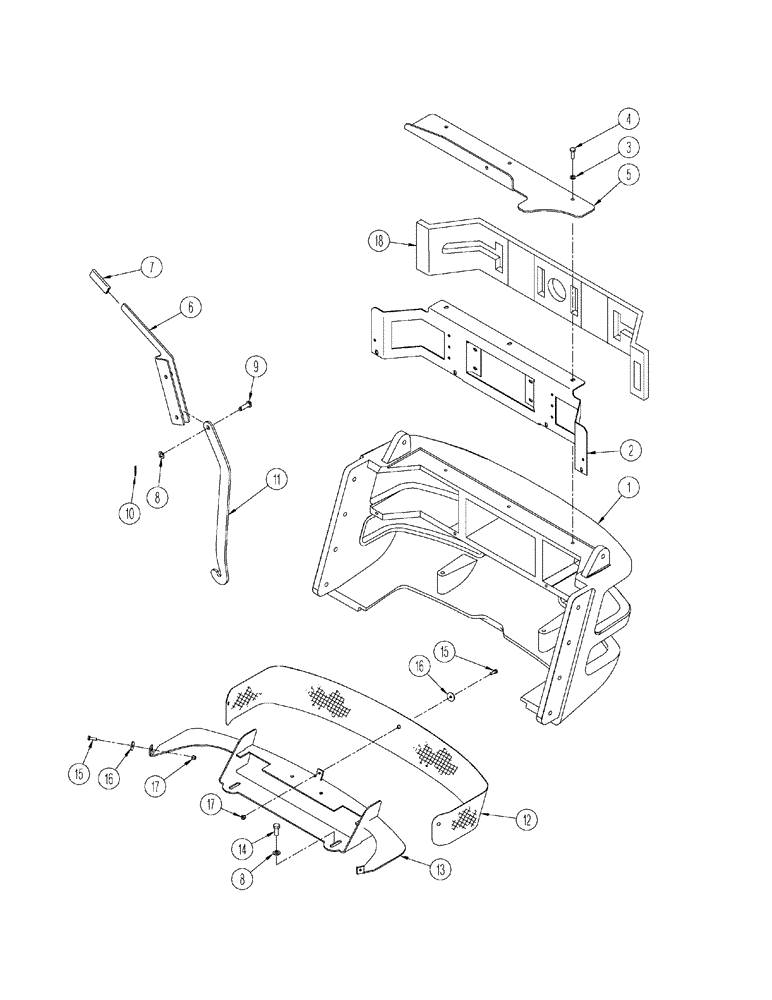 Схема запчастей Case IH STX325 - (09-32) - BUMPER (09) - CHASSIS