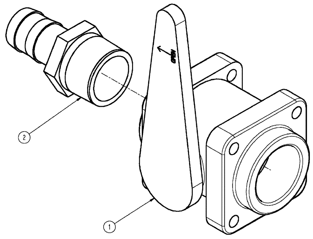 Схема запчастей Case IH SPX3320 - (09-028) - THROTTLE VALVE, PLUMBING Liquid Plumbing