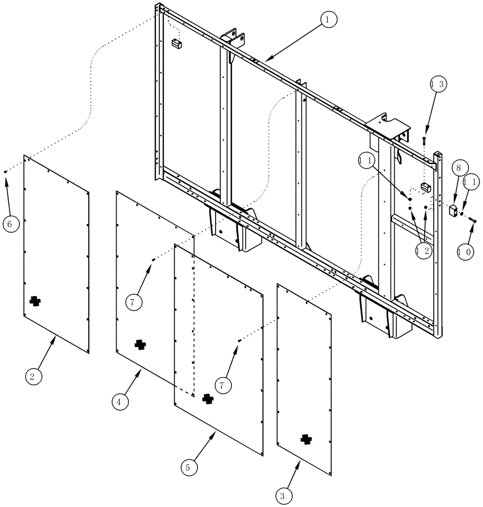 Схема запчастей Case IH CPX620 - (09D-11) - BASKET, REAR WALL (16) - BASKET