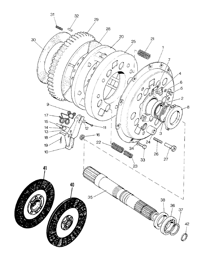 Схема запчастей Case IH 1290 - (C-01) - CONTINUOUS CLUTCH ASSEMBLY (03.1) - CLUTCH