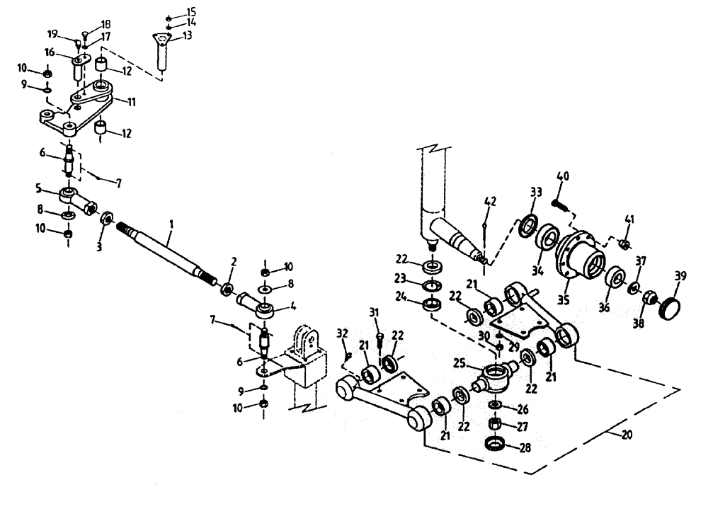 Схема запчастей Case IH 7000 - (A04-00) - TIE RODS AND FRONT SUSPENSION, UP TO AND INCLUDING SERIAL #7907 Mainframe & Functioning Components