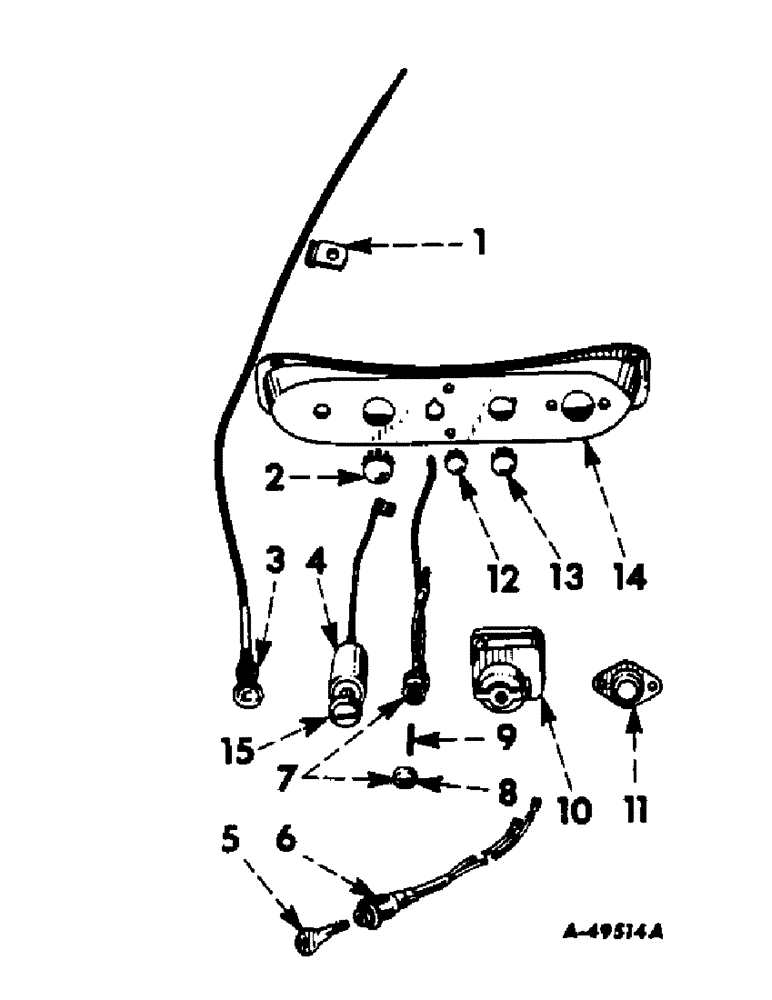 Схема запчастей Case IH 340 - (293) - ENGINE CONTROLS, INSTRUMENTS AND INSTRUMENT PANEL, ENGINE CONTROLS, INTERNATIONAL 330 Engine Controls