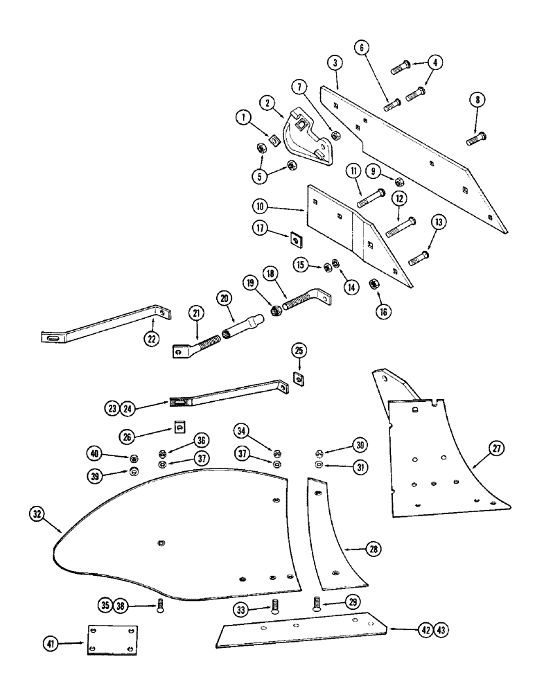 Схема запчастей Case IH 600-SERIES - (26) - BOTTOM, 18 INCH STUBBLE, LEFT HAND 