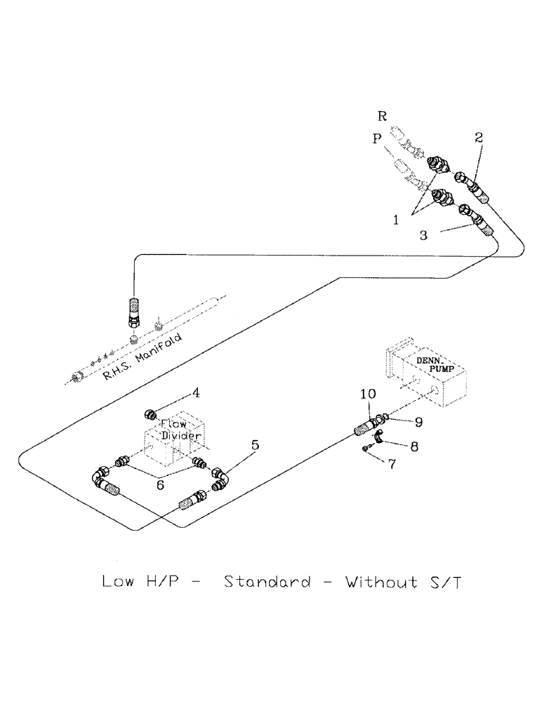 Схема запчастей Case IH 7700 - (B06-23) - HYDRAULIC CIRCUIT, STANDARD TOPPER, NO A20 Hydraulic Components & Circuits
