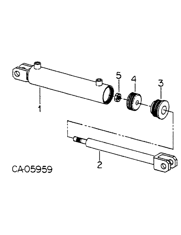 Схема запчастей Case IH 4386 - (10-29) - HYDRAULICS, POWER STEERING CYLINDERS, CENTRAL STEEL, 4386 TRACTORS WITH SERIAL NO. 1333 AND ABOVE (07) - HYDRAULICS