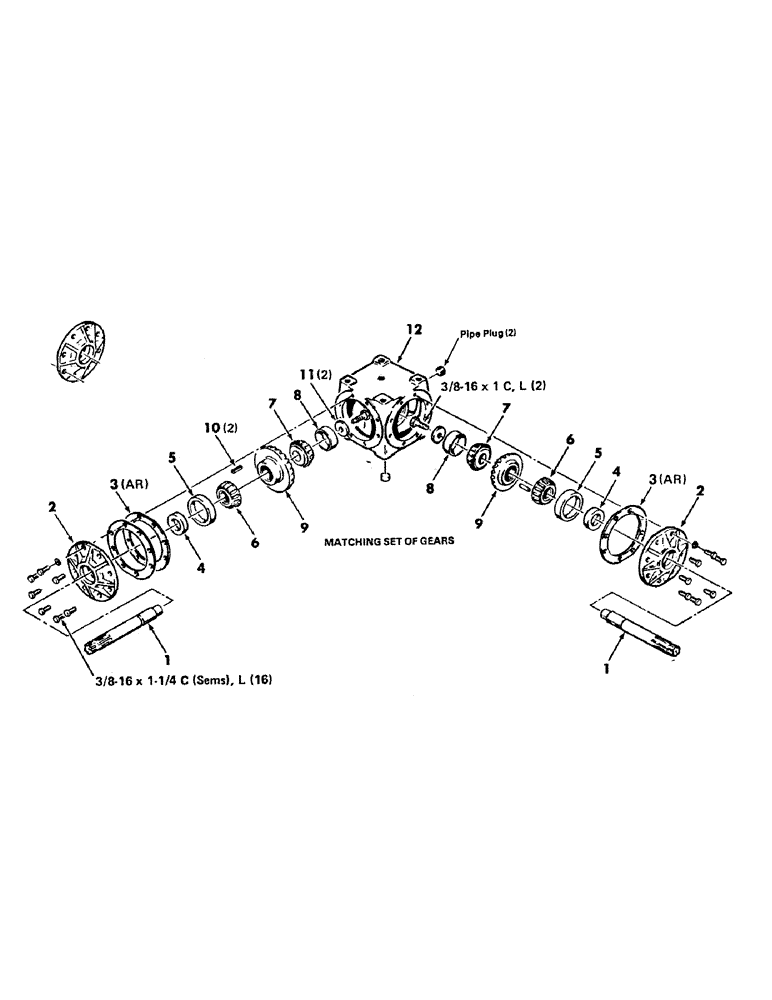 Схема запчастей Case IH 8450 - (021) - GEARBOX Driveline