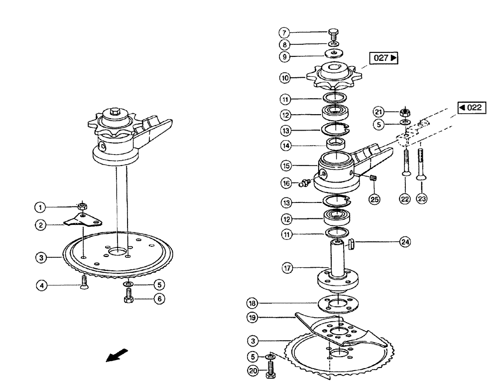 Схема запчастей Case IH 684 - (0023) - KNIFE (58) - ATTACHMENTS/HEADERS