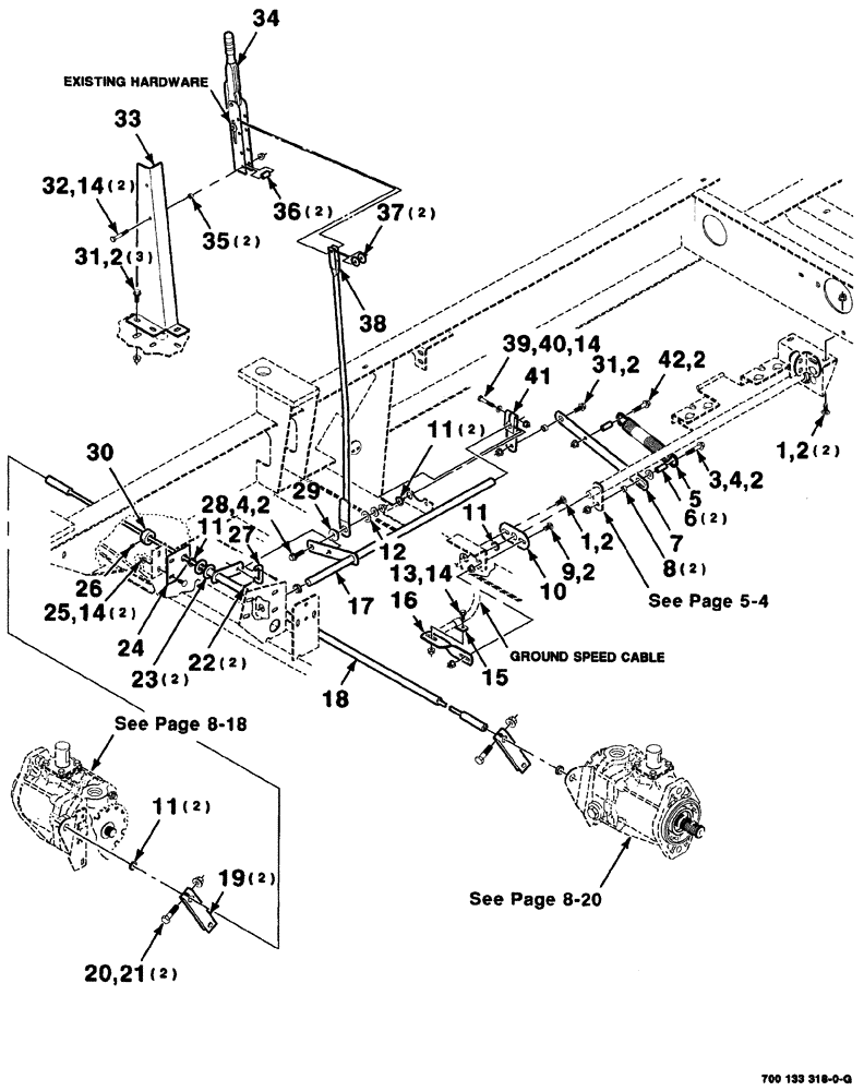 Схема запчастей Case IH 8880HP - (05-002) - BRAKE AND NEUTRAL LOCK ASSEMBLIES (33) - BRAKES & CONTROLS