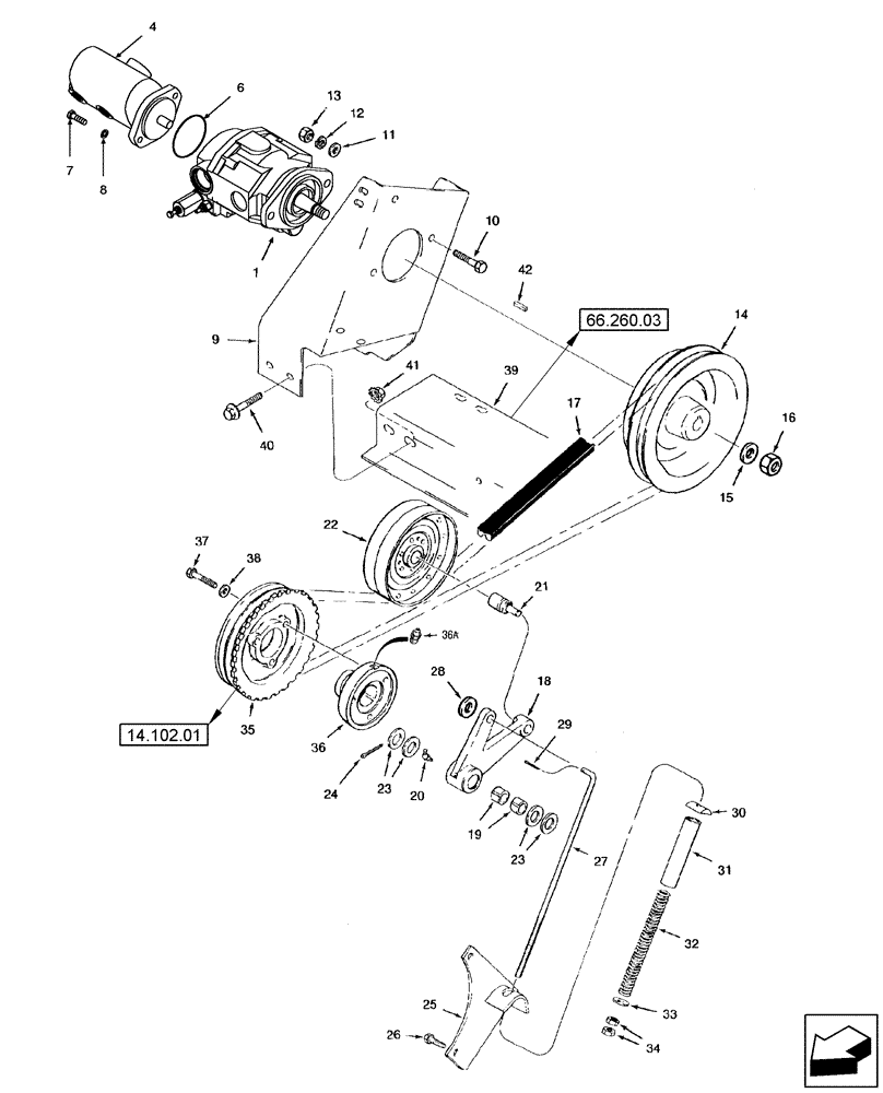 Схема запчастей Case IH 2588 - (35.220.05) - PUMP, AUXILIARY - MOUNTING AND DRIVE (35) - HYDRAULIC SYSTEMS