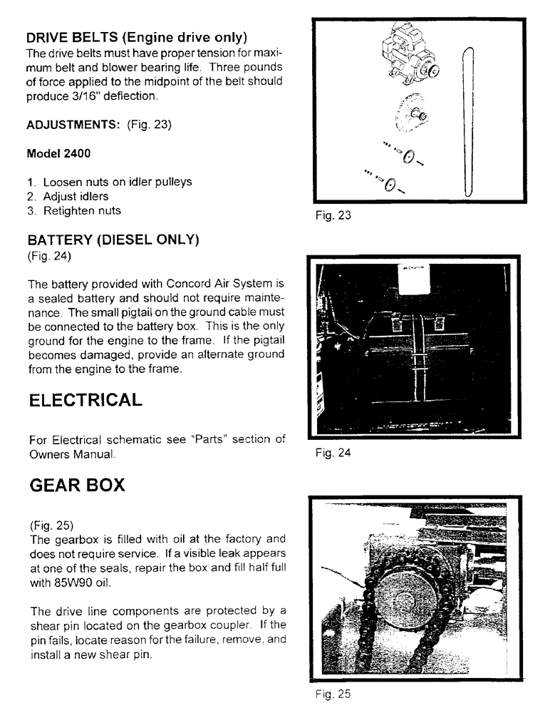 Схема запчастей Case IH 2400 - (B11) - ELECTRICAL, GEAR BOX 