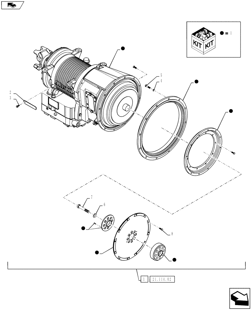 Схема запчастей Case IH TITAN 3030 - (21.114.01) - TRANSMISSION PACKAGE (21) - TRANSMISSION