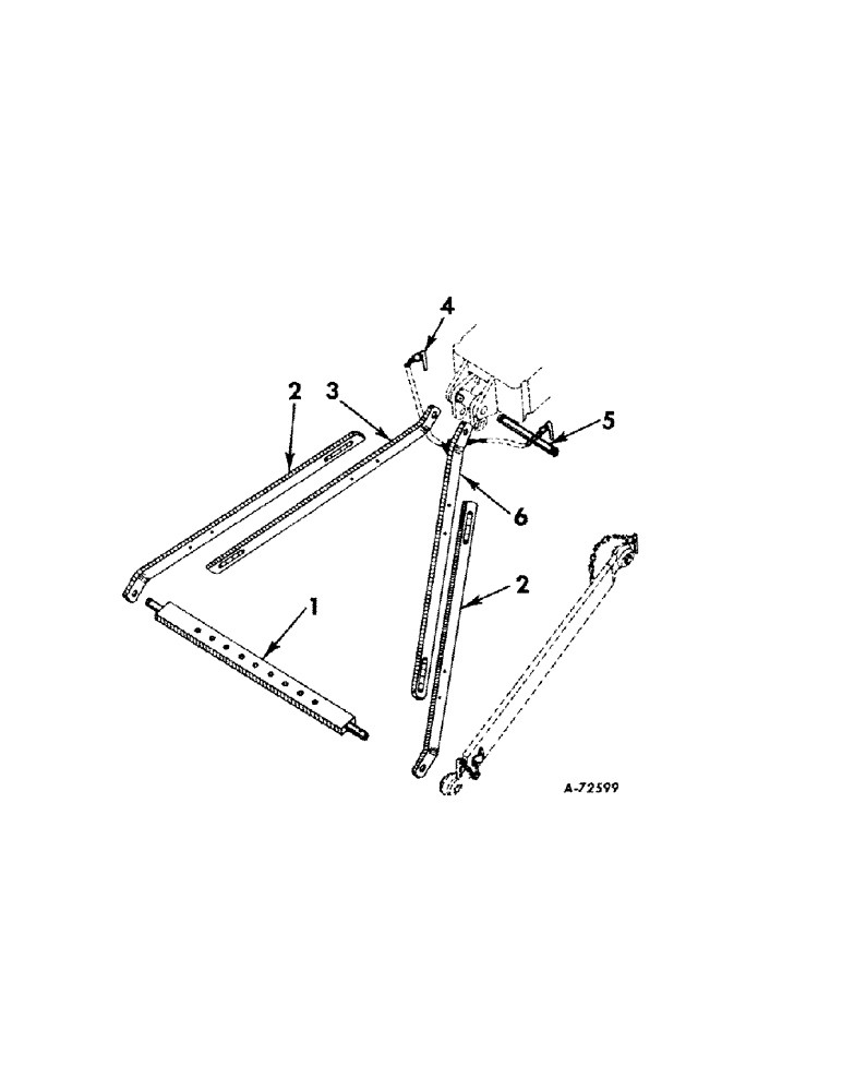 Схема запчастей Case IH 2424 - (152[A]) - DRAWBARS AND HITCHES, THREE POINT HITCH DRAWBAR Drawbar & Hitches
