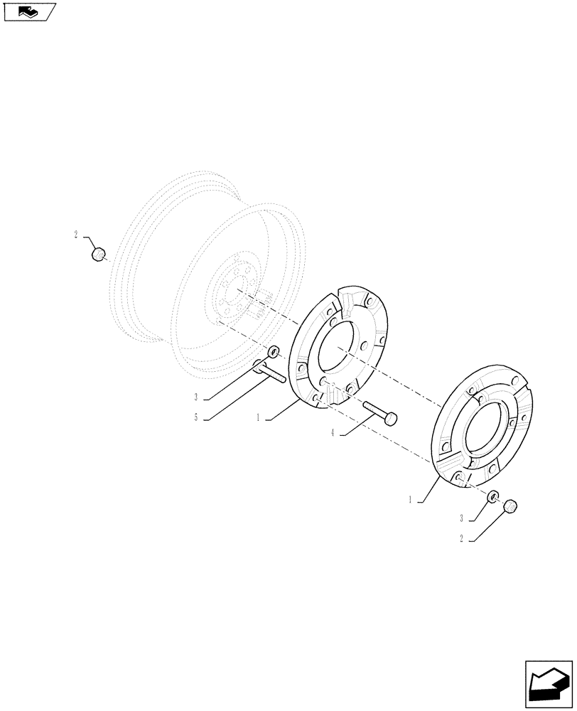 Схема запчастей Case IH FARMALL 65A - (37.140.01[02]) - WHEEL WEIGHT - REAR - SET OF 6 (37) - HITCHES, DRAWBARS & IMPLEMENT COUPLINGS