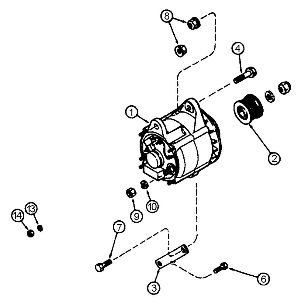 Схема запчастей Case IH FLX3300B - (02-064) - ALTERNATOR GROUP (FLX3300B CASE ENGINE) (01) - ENGINE