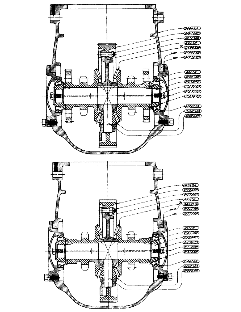 Схема запчастей Case IH DC-SERIES - (064) - DIFFERENTIAL SHAFT ASSEMBLY, FOR "DC" - "DO" - "DV" TRACTORS (06) - POWER TRAIN