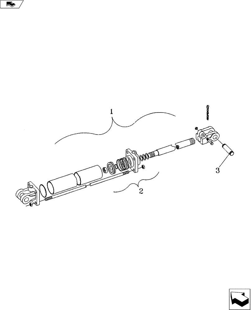 Схема запчастей Case IH 3100 - (35.100.02) - HYDRAULIC CYLINDER ASSEMBLY (35) - HYDRAULIC SYSTEMS